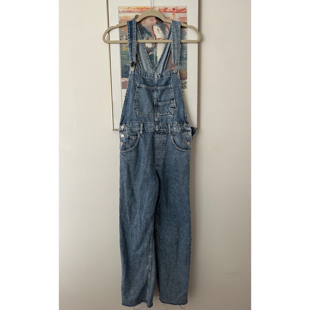 Free People We the Free Ziggy Denim Overalls - XS Powder Blue